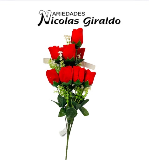 [PT18060] Flor ramo x12 toda roja