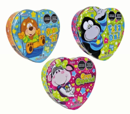 [E4818-CH] Chocolate adro estuche lata corazon pelanas x90 gr