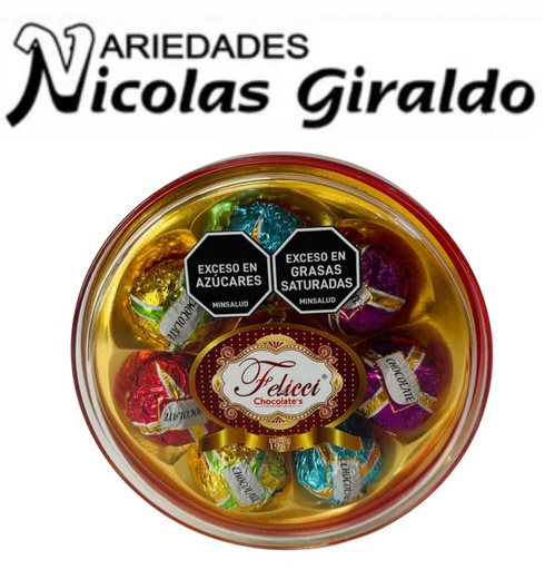 [R08] Chocolate feliccie redondo x8 