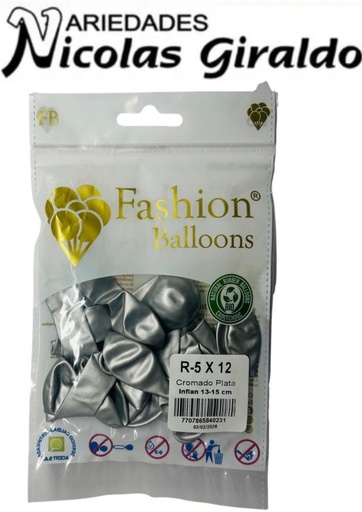 [840231] Bomba fashion ballons r5x12 cromado plata