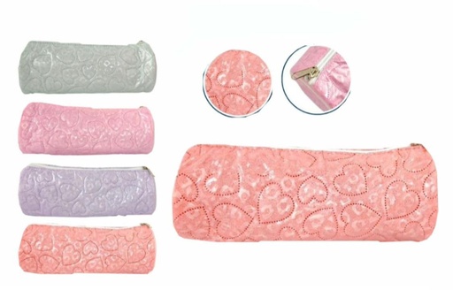 [SC0181] Cosmetiquera redonda corazon 