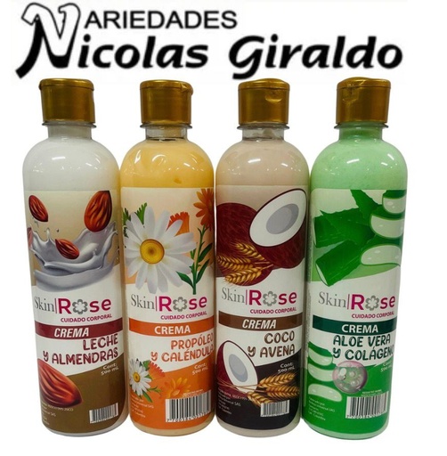 [ROSEX500] Crema corporal skin rose x500 ml 