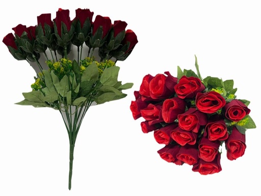 [PT26544] Flor ramo x18 roja