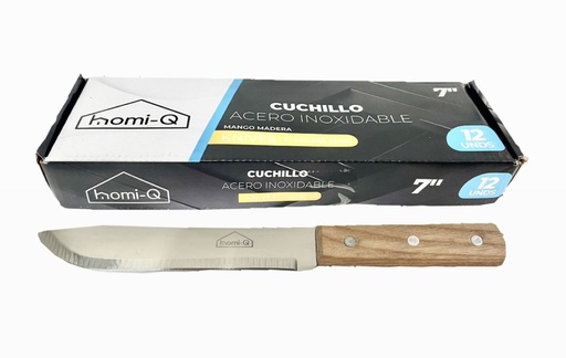 [HQ112] Cuchillo madera fino homi-q #7 CAJA X12   