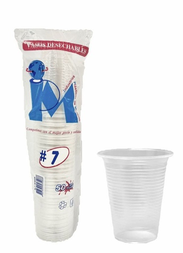 [VASO7OZ] Vaso transparente 7 onzas x50