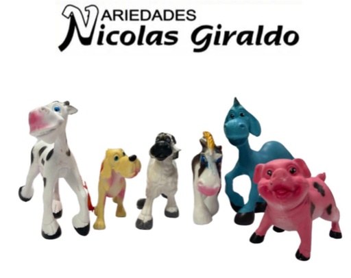 [CA1131] Animal domestico caricatura x6   