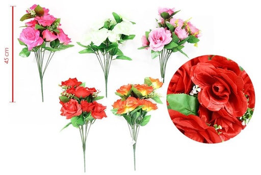 [PT18081] Flor ramo x10 grande surtida en colores