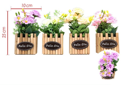 [PTF-499] Matera madera grande flor artificial  