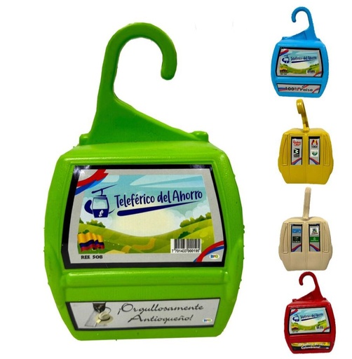 [DPQ-508] Alcancia plastica teleferico
