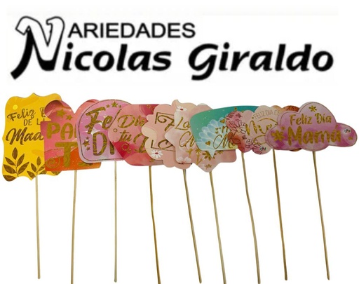 [MF12352] Pin piropo x12 cmf estampado mama