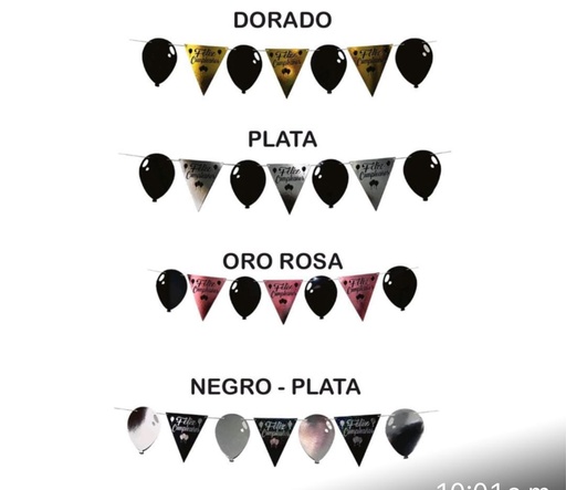 [MF1003] Banderin feliz cumpleaños 