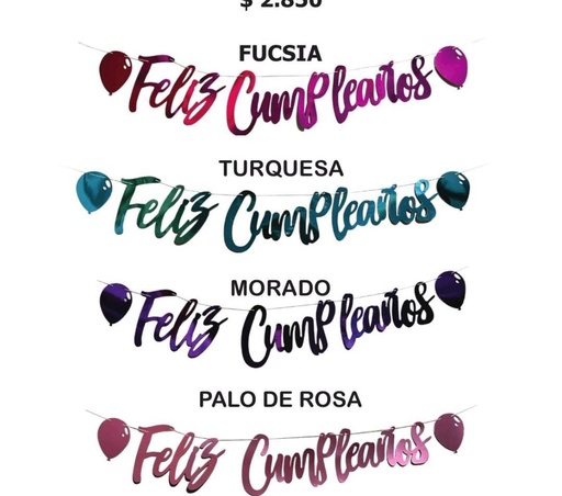 [MF1001] Feliz cumpleaños cursivo