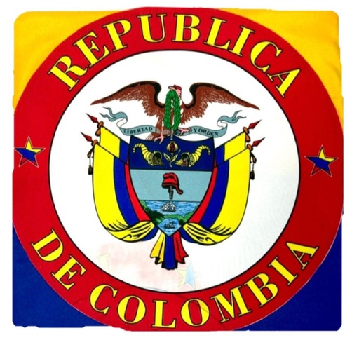 [BE-558-1] Bandera colombia gde con escudo 100x150