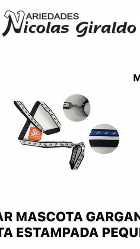 [MT-F283] Collar mascota gargantilla riata estampada pequeño