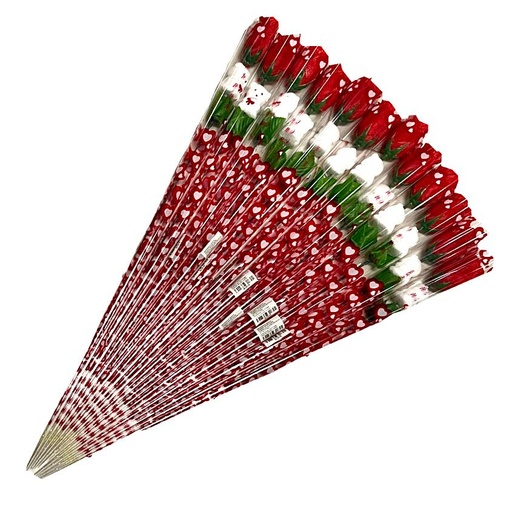 [SE3518] Flor acetato grande con oso paq x12