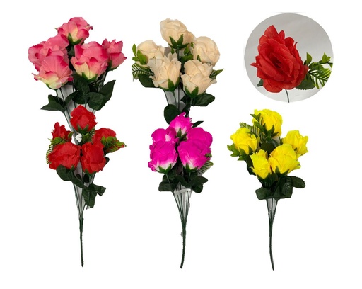 [PT26590] Flor ramo x5 rosas surtida 