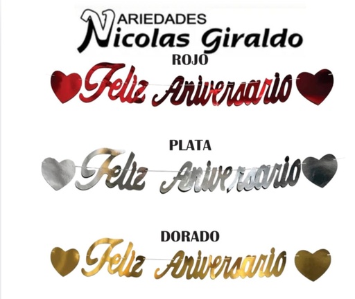 [MF1301] Feliz aniversario cursivo 