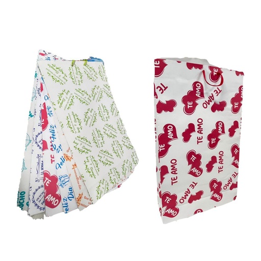 [201020] @Bolsa regalo mensaje blanca Jumbo pqt x6 