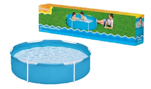 [56283] Piscina rigida rectangular con estructura metalica 1.52x38 