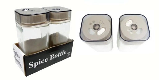 [AW-02-1] Salero palillero fino vidrio tapa plastica x2