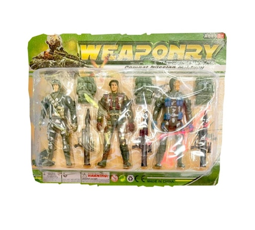 [MG21409] Soldado x3 mas accesorios carton