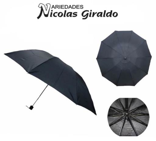 [AK10748] Sombrilla dama presidencial negra 125CM con filtro