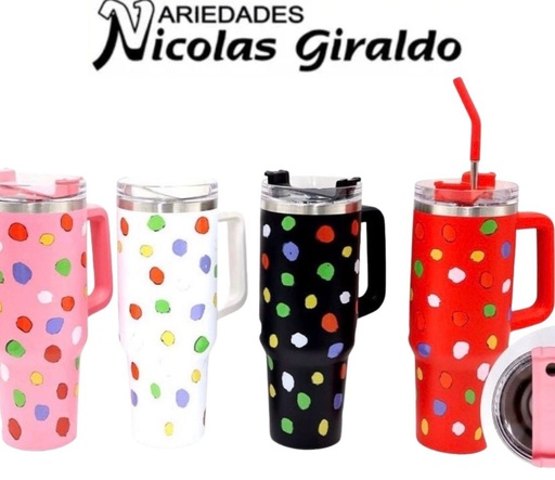 [PTQ1310] Termo metal estampado puntos 1.200ML 