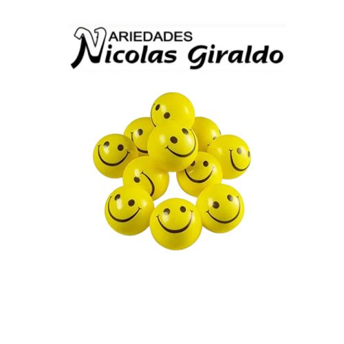 [CNG-036-P] Pelota relajante carita feliz pequeña paq x12 