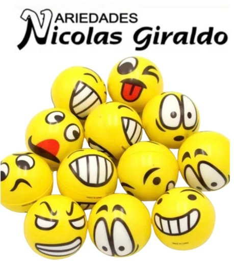 [A1026] Pelota relajante emoticon mediana x12 