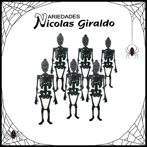 [BH-42] Esqueleto plastico x50 halloween