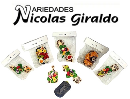 [FNI-014] Fruta nevera iman madera pqt x12 