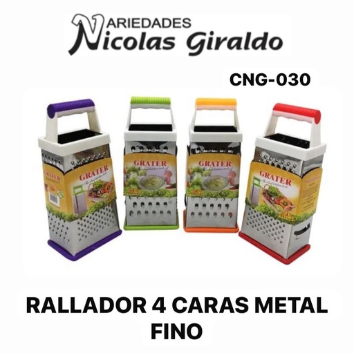 [CNG-030] Rallador 4 caras metal fino  