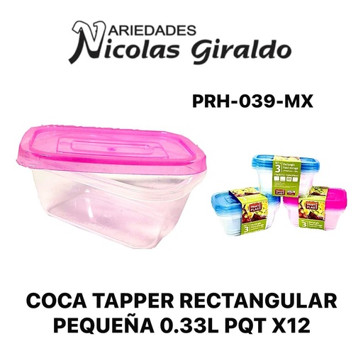[PRH-039-MX] Coca tapper rectangular pequeña 0.33L PQT X12 