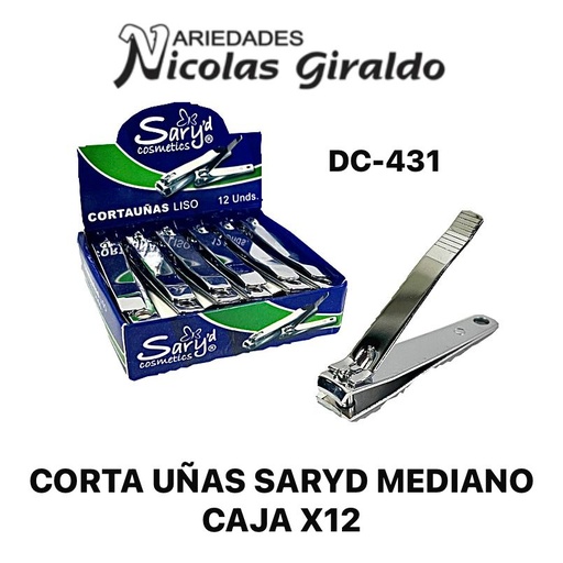 [DC-431] Corta uñas saryd mediano caja x12  