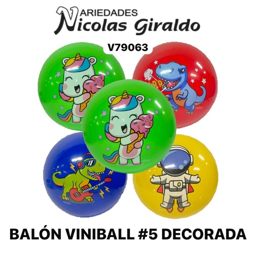 [V79063] Balon viniball #5 decorada