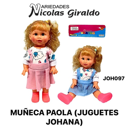 [JOH097] Muñeca paola (juguete johana)  