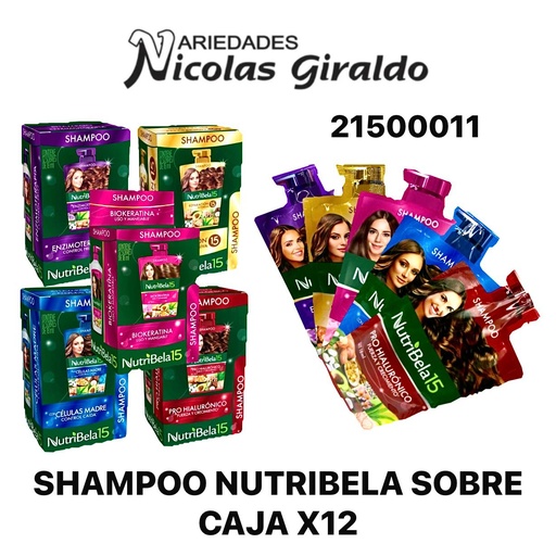 [21500011] Shampoo nutribela sobre caja x12