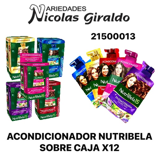 [21500013] Acondicionador nutribela sobre caja x12