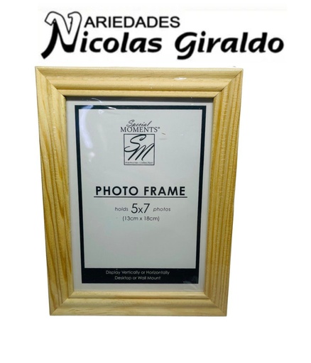 [PT24407] Porta retrato 5x7 acetato tipo madera 