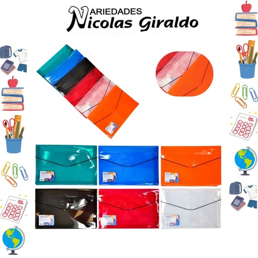 [ET653] Carpeta eterna plastica fuelle legajador oficio  