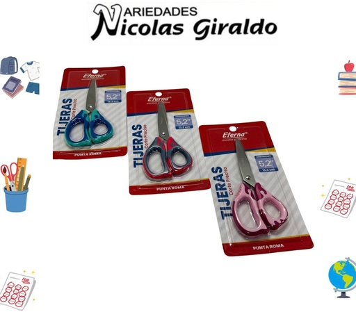 [ET1388] Tijera eterna #5.2 blister mango color 