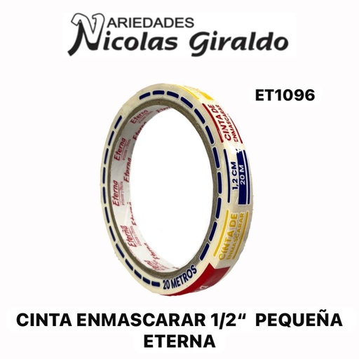 [ET1096] Cinta enmascarar 1/2 " pequeña eterna