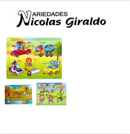 [SE1424] Didactico madera rompecabezas mediano