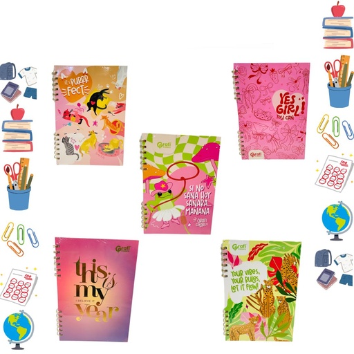 [GR10-SURT] Agenda argollada graficolors 