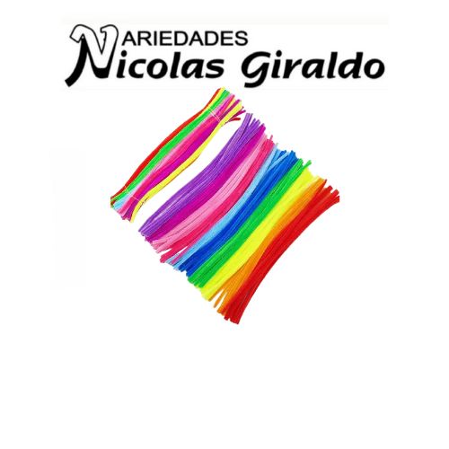[GR593] Limpia pipas escolar x100 surtido en colores 