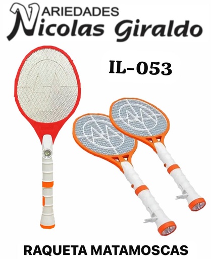 [IL-053] Raqueta matamoscas recargable llumatic