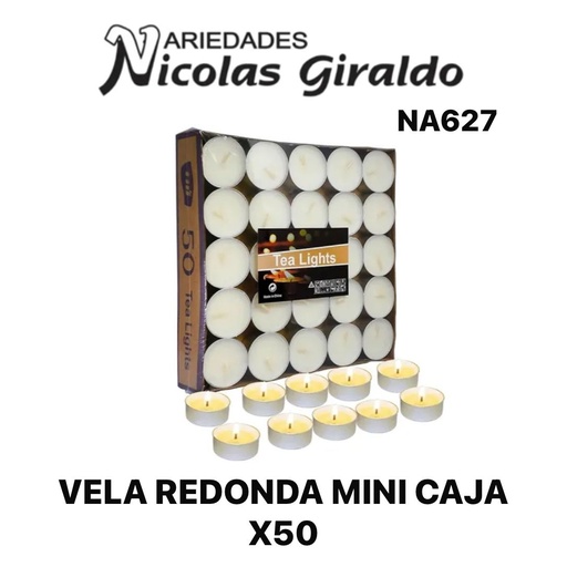 [NA627] @Vela redonda mini caja x50 