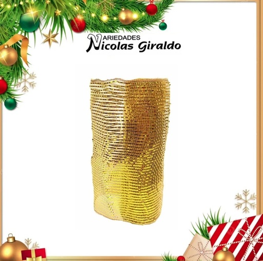 [2025WS-06-D] @MALLA DECORATIVA 26CM DORADA