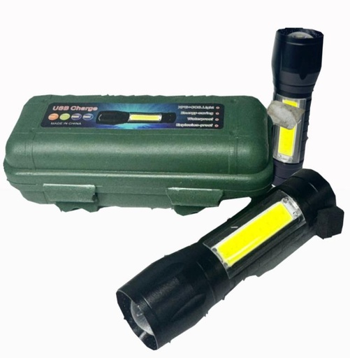 [BF618] Linterna recargable metalica grande