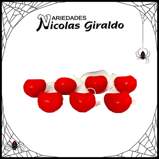 [H-30100] Nariz halloween caucho payaso PQT X12